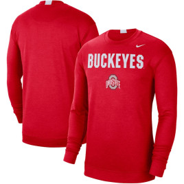 Men's - Ohio State Buckeyes Nike 2021/22 Team Spotlight Performance Long Sleeve Scarlet College Basketball T-Shirt