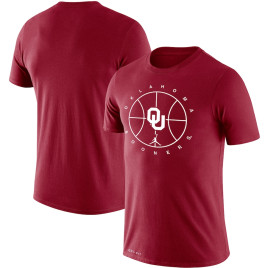 Men's - Oklahoma Sooners Jordan Brand Icon Legend Performance Crimson College Basketball T-Shirt