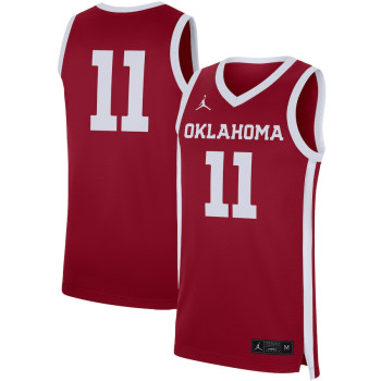 Men's - Oklahoma Sooners Jordan Brand Replica Crimson College Basketball Jersey
