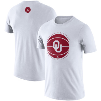 Men's - Oklahoma Sooners Jordan Brand Team Icon White College Basketball T-Shirt