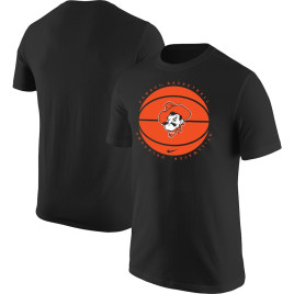 Men's - Oklahoma State Cowboys Nike Logo Black College Basketball T-Shirt