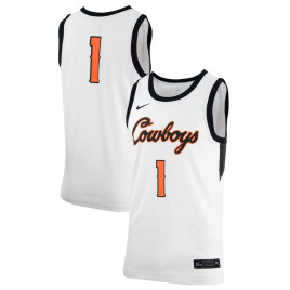 Men's - Oklahoma State Cowboys Nike Retro Replica White College Basketball Jersey