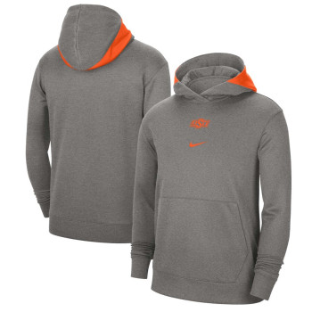 Men's - Oklahoma State Cowboys Nike Team Spotlight Performance Pullover Heather Gray College Basketball Hoodie