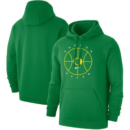 Men's - Oregon Ducks Nike Icon Club Fleece Pullover Green College Basketball Hoodie