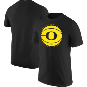Men's - Oregon Ducks Nike Logo Black College Basketball T-Shirt