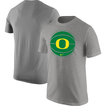 Men's - Oregon Ducks Nike Logo Heather Gray College Basketball T-Shirt