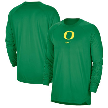 Men's - Oregon Ducks Nike Spotlight Performance Raglan Green College Basketball T-Shirt