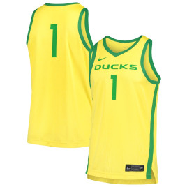 Men's - Oregon Ducks Nike Replica Yellow College Basketball Jersey