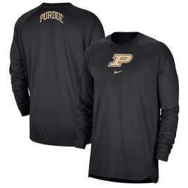 Men's - Purdue Boilermakers Nike Spotlight Performance Raglan Black College Basketball T-Shirt