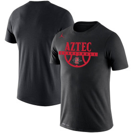 Men's - San Diego State Aztecs Jordan Brand Drop Legend Performance Black College Basketball T-Shirt