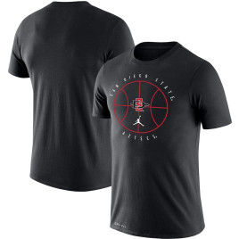 Men's - San Diego State Aztecs Jordan Brand Icon Legend Performance Black College Basketball T-Shirt
