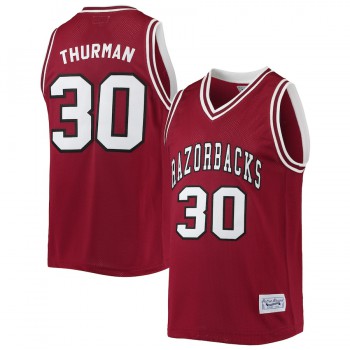 Men's - Scotty Thurman Arkansas Razorbacks Original Retro Brand Alumni Commemorative Classic Cardinal College Basketball Jersey