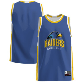 Men's - Seminole State Raiders Blue College Basketball Jersey