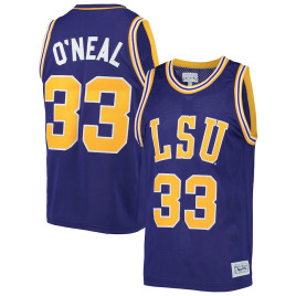 Men's - Shaquille O'Neal LSU Tigers Original Retro Brand Alumni Purple College Basketball Jersey