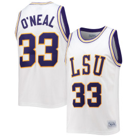 Men's - Shaquille O'Neal LSU Tigers Original Retro Brand Alumni Commemorative Classic White College Basketball Jersey