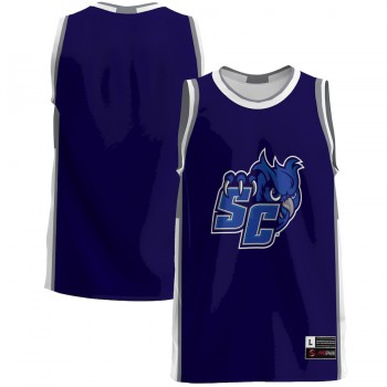 Men's - Southern Connecticut Owls Blue College Basketball Jersey