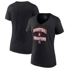 Women's Stanford Cardinal 2022 PAC-12 Conference Tournament Champions V-Neck Black College Basketball T-Shirt