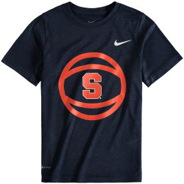 Youth Syracuse Orange Nike and Logo Performance Navy College Basketball T-Shirt