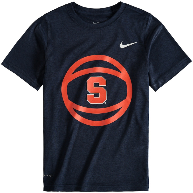 Youth Syracuse Orange Nike and Logo Performance Navy College Basketball T-Shirt Youth Syracuse Orange Nike and Logo Performance Navy College Basketball T-Shirt