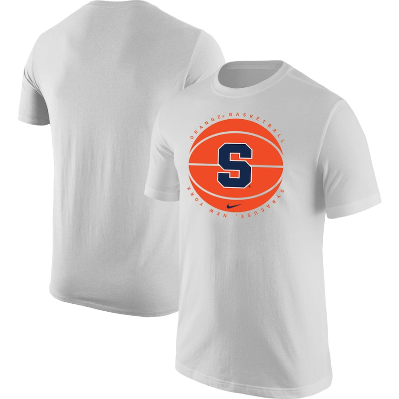 Men's - Syracuse Orange Nike Logo White College Basketball T-Shirt Men's - Syracuse Orange Nike Logo White College Basketball T-Shirt