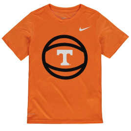 Youth Tennessee Volunteers Nike and Logo Performance Tennessee Orange College Basketball T-Shirt