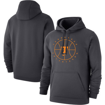 Men's - Tennessee Volunteers Nike Icon Club Fleece Pullover Anthracite College Basketball Hoodie