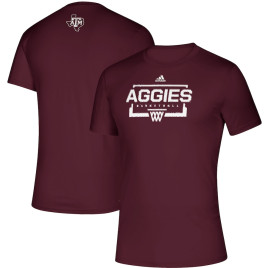 Men's - Texas A&M Aggies adidas Fastboard Creator AEROREADY Maroon College Basketball T-Shirt
