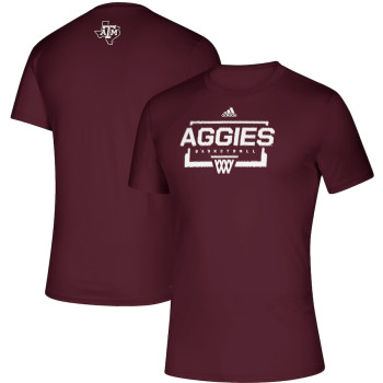 Men's - Texas A&M Aggies adidas Fastboard Creator AEROREADY Maroon College Basketball T-Shirt