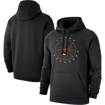 Men's - Texas Longhorns Nike Icon Club Fleece Pullover Black College Basketball Hoodie