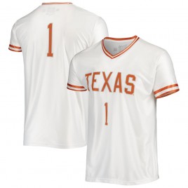 Men's - Texas Longhorns Original Retro Brand White College Basketball Jersey