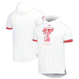 Men's - Texas Tech Red Raiders Under Armour On-Court Raglan College Basketball Hoodie White College Basketball T-Shirt