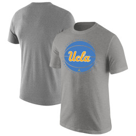 Men's - UCLA Bruins Jordan Brand Logo Heather Gray College Basketball T-Shirt