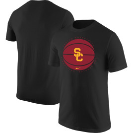Men's - USC Trojans Nike Logo Black College Basketball T-Shirt