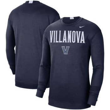 Men's - Villanova Wildcats Nike 2021/22 Team Spotlight Performance Long Sleeve Navy College Basketball T-Shirt