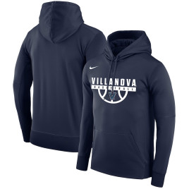 Men's - Villanova Wildcats Nike Drop Circuit Performance Pullover Navy College Basketball Hoodie