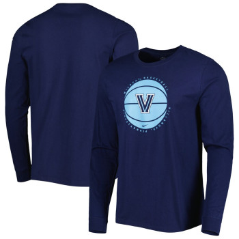 Men's - Villanova Wildcats Nike Long Sleeve Navy College Basketball T-Shirt
