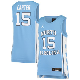 Youth Vince Carter North Carolina Tar Heels Jordan Brand Team Replica Carolina Blue College Basketball Jersey