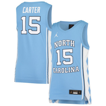 Youth Vince Carter North Carolina Tar Heels Jordan Brand Team Replica Carolina Blue College Basketball Jersey