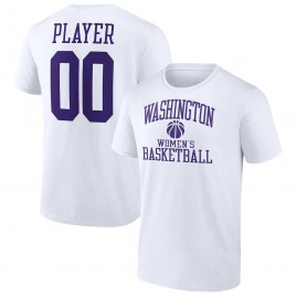 Women's Washington Huskies Customize NIL Gameday Tradition White College Basketball T-Shirt