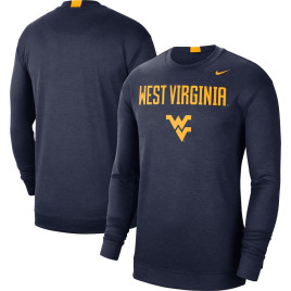 Men's - West Virginia Mountaineers Nike 2021-22 Team Spotlight Performance Long Sleeve Top - Navy