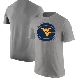 Men's - West Virginia Mountaineers Nike Logo Heather Gray College Basketball T-Shirt