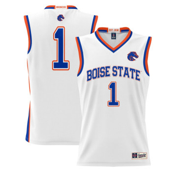 Youth #1 Boise State Broncos ProSphere White College Basketball Jersey