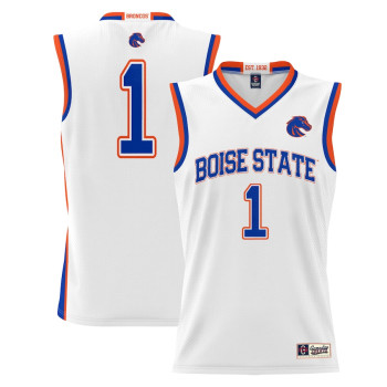 Men's - #1 Boise State Broncos ProSphere White College Basketball Jersey