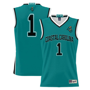 Youth #1 Coastal Carolina Chanticleers ProSphere Teal College Basketball Jersey Youth #1 Coastal Carolina Chanticleers ProSphere Teal College Basketball Jersey