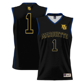 Youth #1 Marquette Golden Eagles ProSphere Black College Basketball Jersey Youth #1 Marquette Golden Eagles ProSphere Black College Basketball Jersey