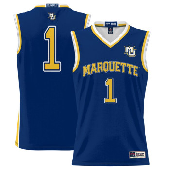 Youth #1 Marquette Golden Eagles ProSphere Navy College Basketball Jersey Youth #1 Marquette Golden Eagles ProSphere Navy College Basketball Jersey
