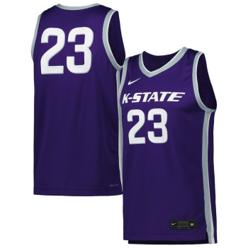Men's - #23 Kansas State Wildcats Nike Replica Purple College Basketball Jersey