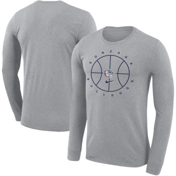 Men's - Gonzaga Bulldogs Nike Icon Legend Performance Long Sleeve Gray College Basketball T-Shirt