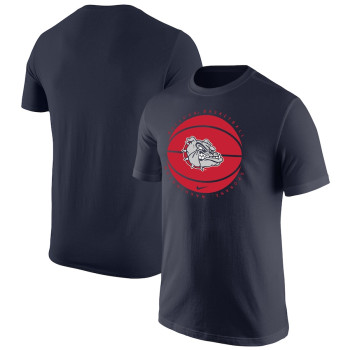 Men's - Gonzaga Bulldogs Nike Logo Navy College Basketball T-Shirt Men's - Gonzaga Bulldogs Nike Logo Navy College Basketball T-Shirt