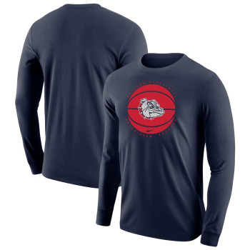 Men's - Gonzaga Bulldogs Nike Long Sleeve Navy College Basketball T-Shirt Men's - Gonzaga Bulldogs Nike Long Sleeve Navy College Basketball T-Shirt